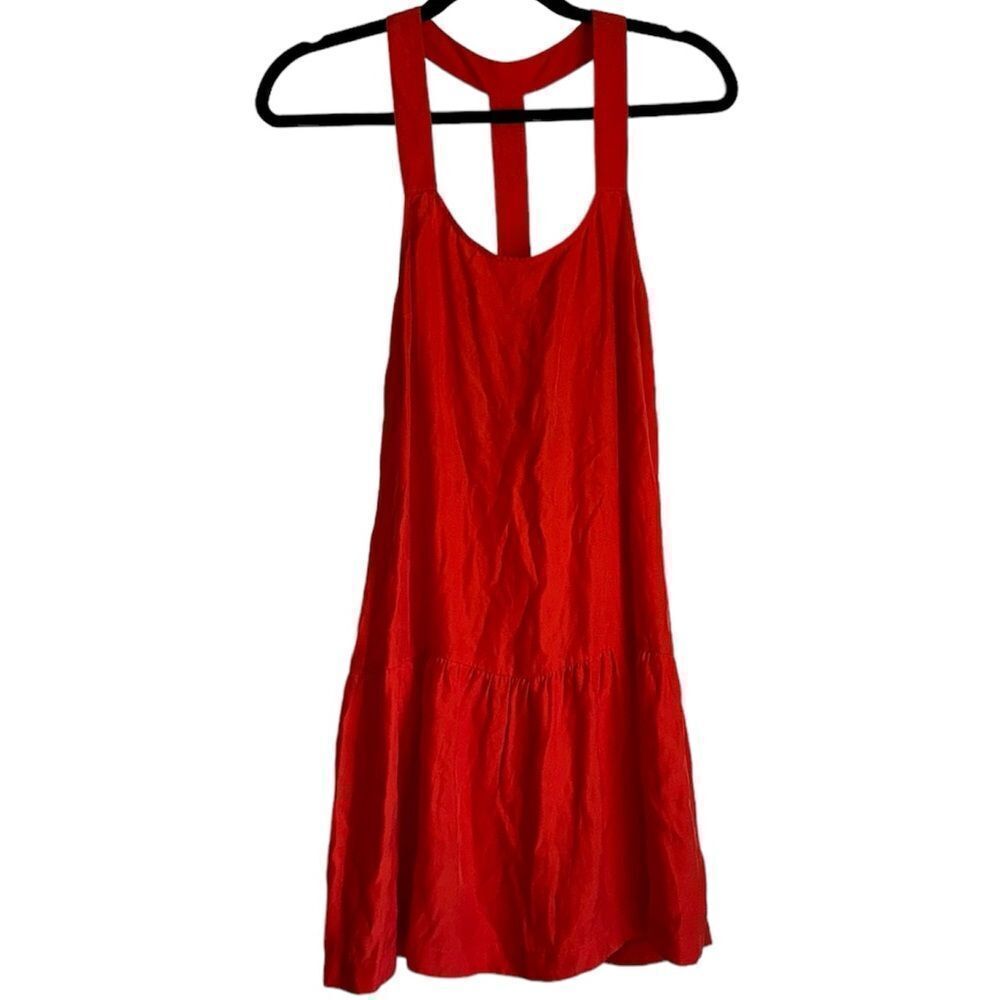 NWT YELLOW IS GOLD by Sunshineβ& Shadow red mini 100%β silk ruffle size M for UO